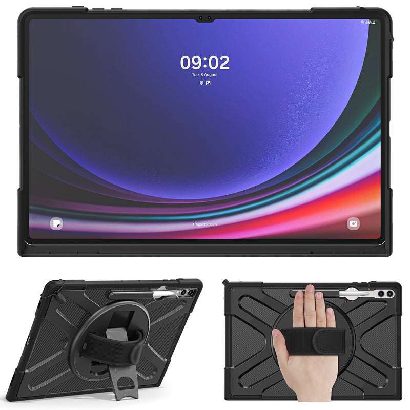 Cargue la imagen en el visor de la galería, Samsung Galaxy Tab S8 Ultra & S9 Ultra 14.6" - 360 Degree Rotate Shockproof Heavy Duty Tough Stand Case Cover With  Pen Holder - Polar Tech Australia