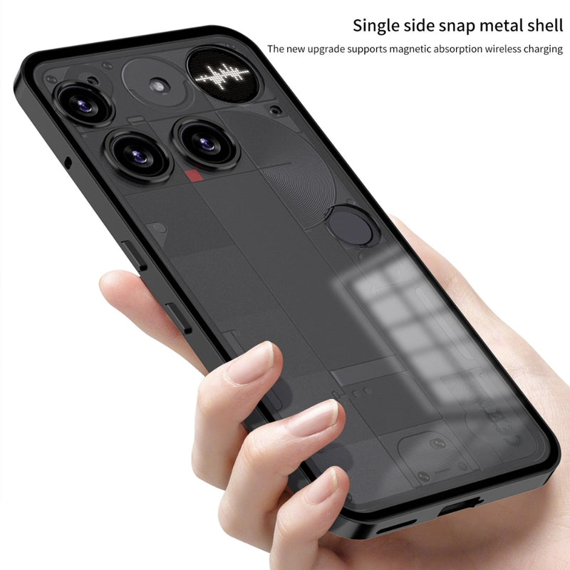Cargue la imagen en el visor de la galería, Nothing Phone (3) - Snap Buckle Metal Frame Frosted Phone Case - Polar Tech Australia