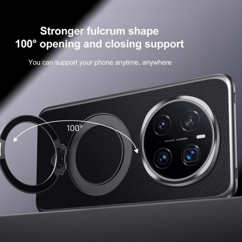 Load image into Gallery viewer, Honor Magic7 Pro (PTP-N49, PTP-AN10) - Top Grain Leather MagSafe Magnetic Holder Phone Case - Polar Tech Australia