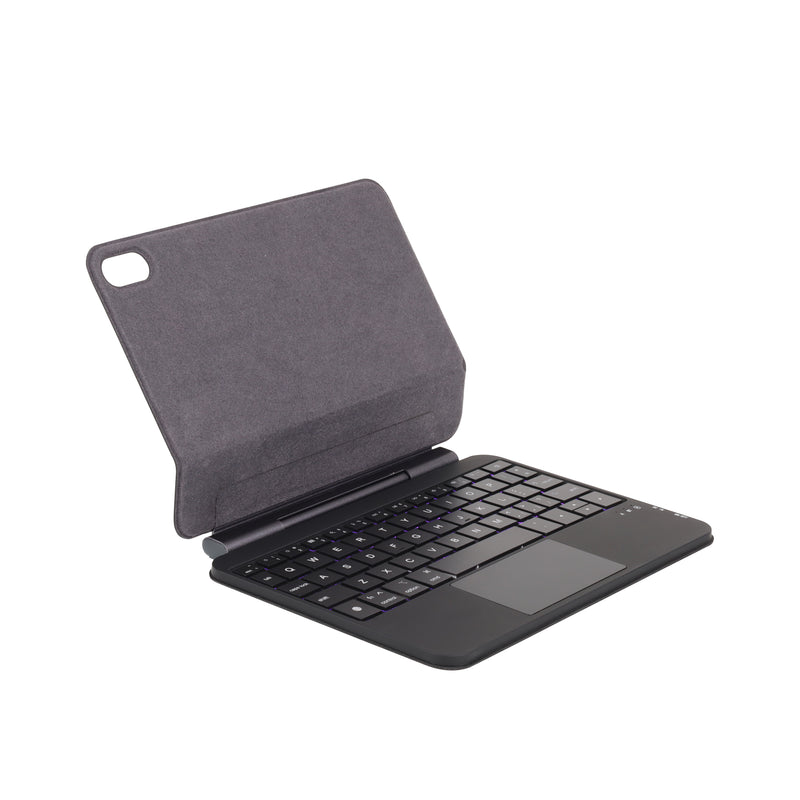 Cargue la imagen en el visor de la galería, KIBO Apple iPad Mini 8.3'' 6/7th Gen (2021/2024) - Easy-Set Floating Cantilever Stand Precision Multi-Touch Trackpad Smart Wireless Keyboard Case With Backlit Keys