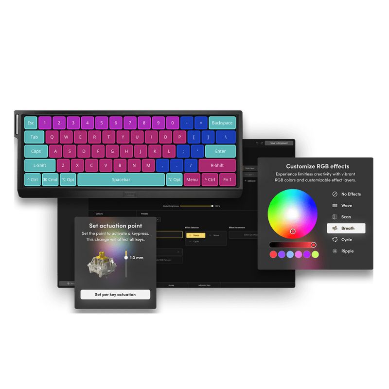 Load image into Gallery viewer, Wooting 80HE Linear60 v2 English layout US-ANSI rapid trigger 80% Gaming Keyboard With RGB - i-Station Mobile Phone & Electronic Device Repair and Accessories