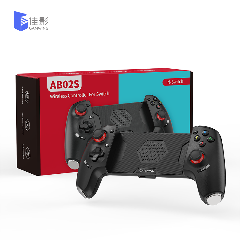 Chargez l'image dans la visionneuse de la galerie, AB02S Wireless Game Controller for Switch & iOS Hall Effect Joystick 6-Axis Gyro Turbo Programmable Dual Vibratio