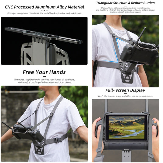 Sunnylife Waist Support Bracket &  Chest Strap for DJI RC Plus: Hands-Free Control - Polar Tech Australia