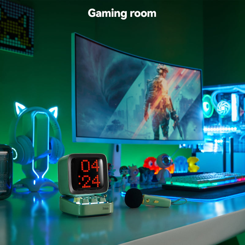 Load image into Gallery viewer, Divoom Ditoo-Mic Mini Karaoke Machine Pixel Art Singing Bluetooth Speaker With Pixel Display, Microphone