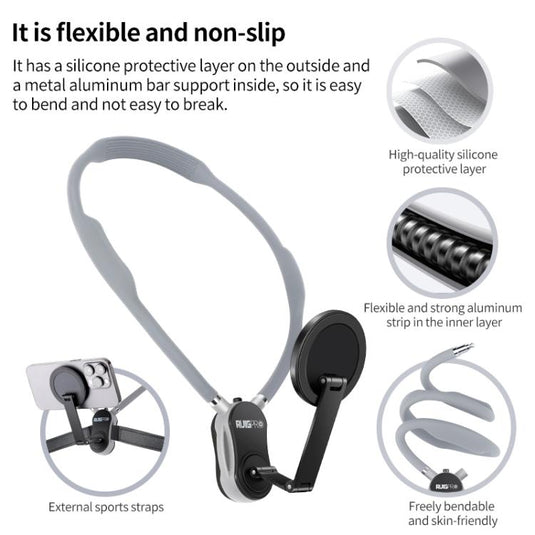 RUIGPRO Magnetic Neck Mount Anti-shake Phone Bracket - Polar Tech Australia