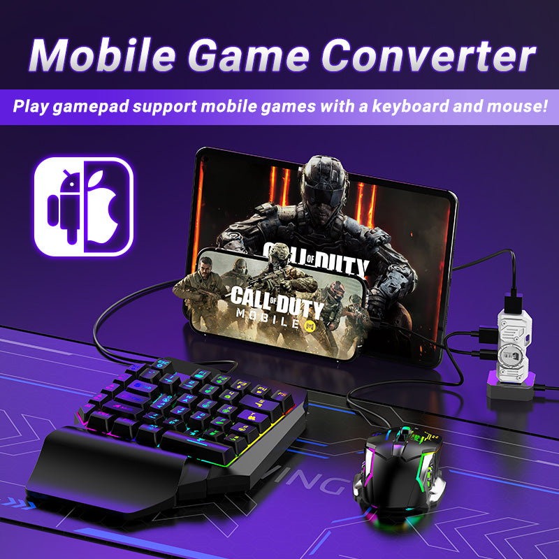 Chargez l'image dans la visionneuse de la galerie, Universal For Android / IOS Mobile Phone Apple iPhone Game Tablet iPad - M9 Keyboard Mouse Adapter Converter - Polar Tech Australia