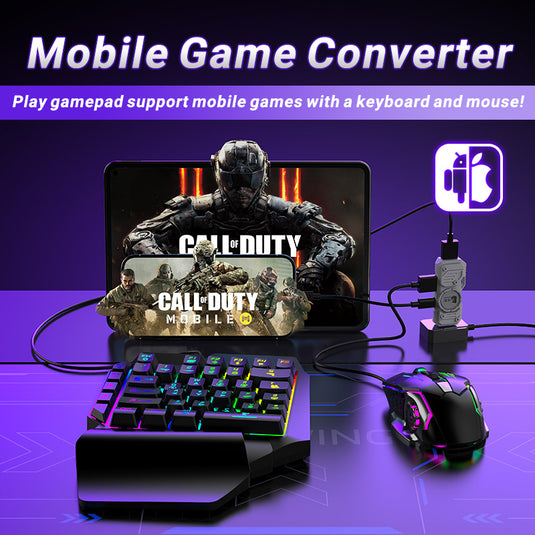Universal For Android / IOS Mobile Phone Apple iPhone Game Tablet iPad - M9 Keyboard Mouse Adapter Converter - Polar Tech Australia