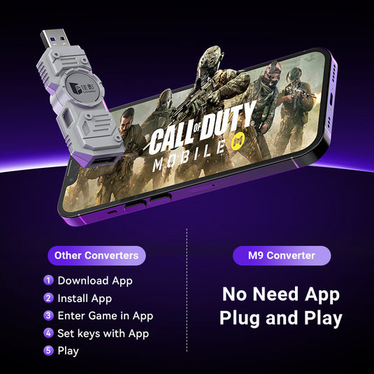 Universal For Android / IOS Mobile Phone Apple iPhone Game Tablet iPad - M9 Keyboard Mouse Adapter Converter - Polar Tech Australia