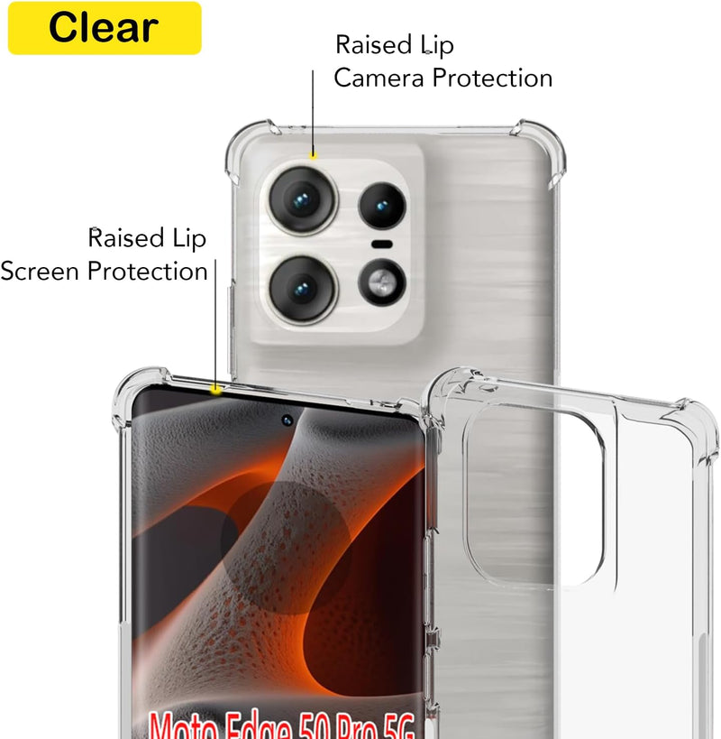 Chargez l'image dans la visionneuse de la galerie, Motorola Moto Edge 50/50 Pro - AirPillow Cushion Transparent Soft Clear TPU Four Corners Protective Case - Polar Tech Australia