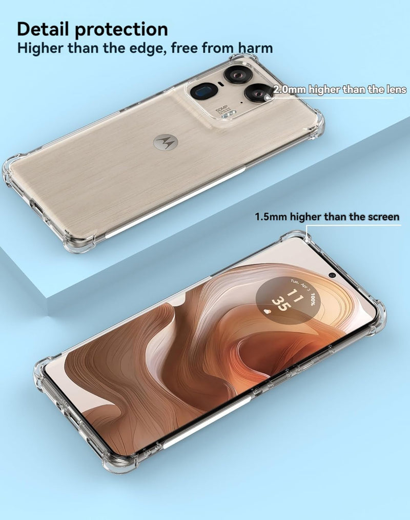 Cargue la imagen en el visor de la galería, Motorola Moto Edge 50 Ultra/X50 Ultra - AirPillow Cushion Transparent Soft Clear TPU Four Corners Protective Case - Polar Tech Australia