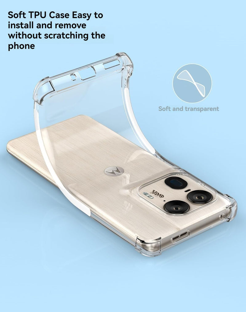 Cargue la imagen en el visor de la galería, Motorola Moto Edge 50 Ultra/X50 Ultra - AirPillow Cushion Transparent Soft Clear TPU Four Corners Protective Case - Polar Tech Australia