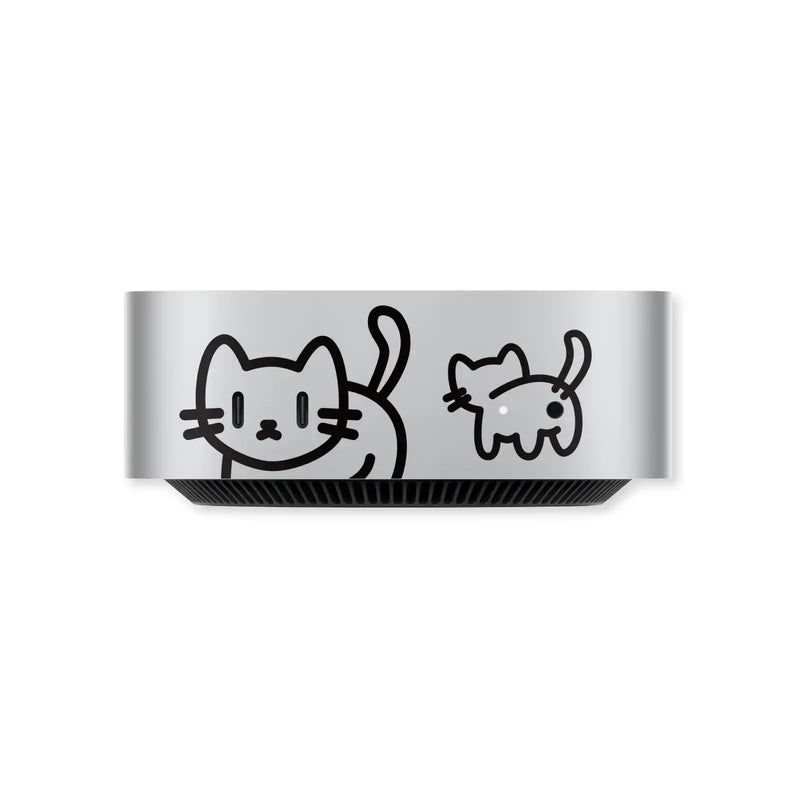 Chargez l'image dans la visionneuse de la galerie, 2024 Mac Mini M4 Desktop Protective Film, Cartoon Creative Cat and Dog Partial Stickers - Polar Tech Australia