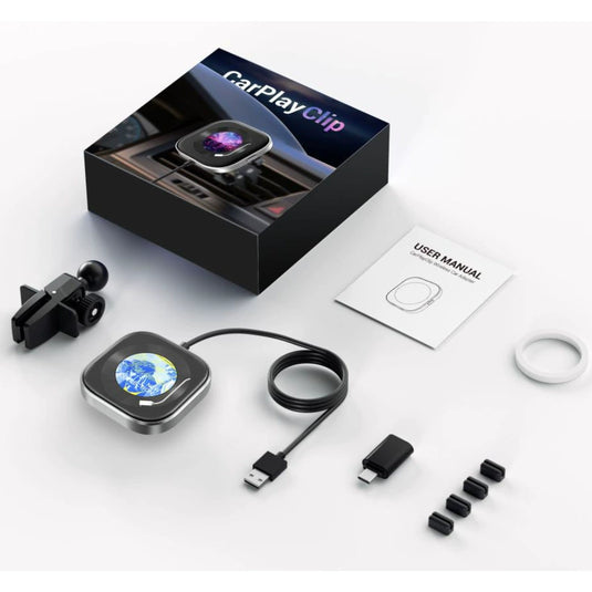 Plug and Play Wireless CarPlay Adapter With Built-in Screen for iPhone 11/12/13/14/15/16 - Polar Tech Australia