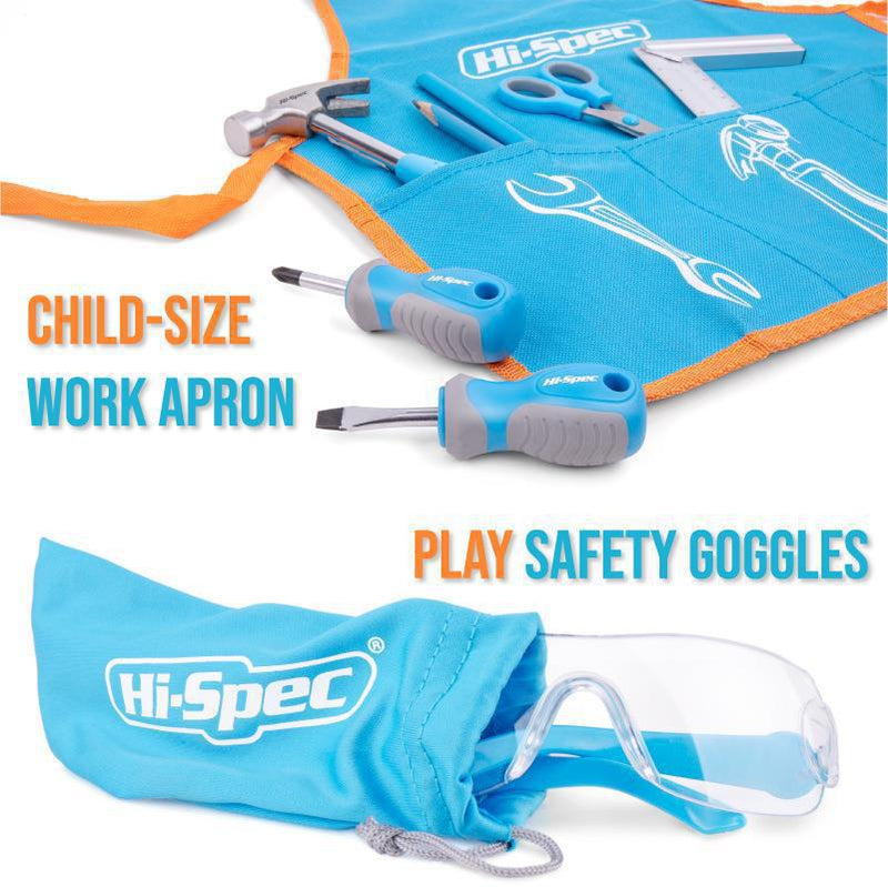 Cargue la imagen en el visor de la galería, 17 in 1 Hi-Spec Kid's Blue Tool Kit Set with DIY Hand Kid friendly Tool Set Kit Truck Case - Polar Tech Australia