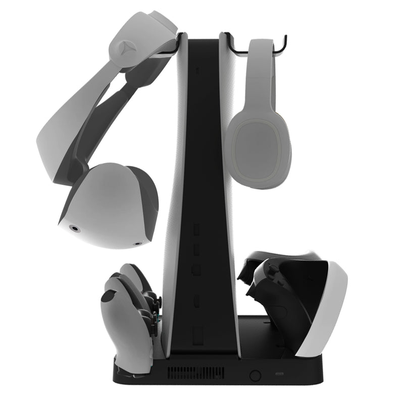 Load image into Gallery viewer, SONY PlayStation 5 / PS5 & PSVR2 - All-in-one Multifunction Charging Stand with Cooling Fan & Dual Controller Magnetic Charging - Polar Tech Australia