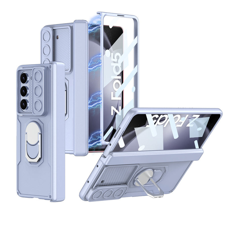 Load image into Gallery viewer, Samsung Galaxy Z Fold 5 (SM-F946) Heavy Duty Drop Proof Camera Protection Ring Holder Case - Polar Tech Australia