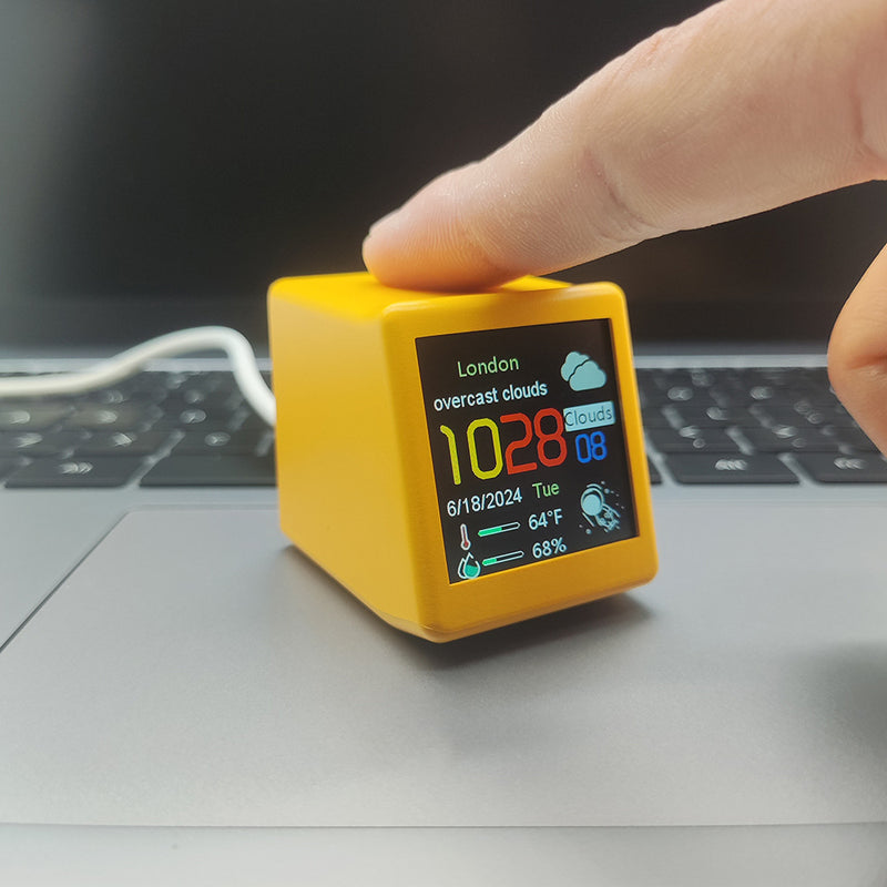 Load image into Gallery viewer, Smart Weather Station Clock WIFI Connected Weather Update Desktop Ornament - Polar Tech Australia