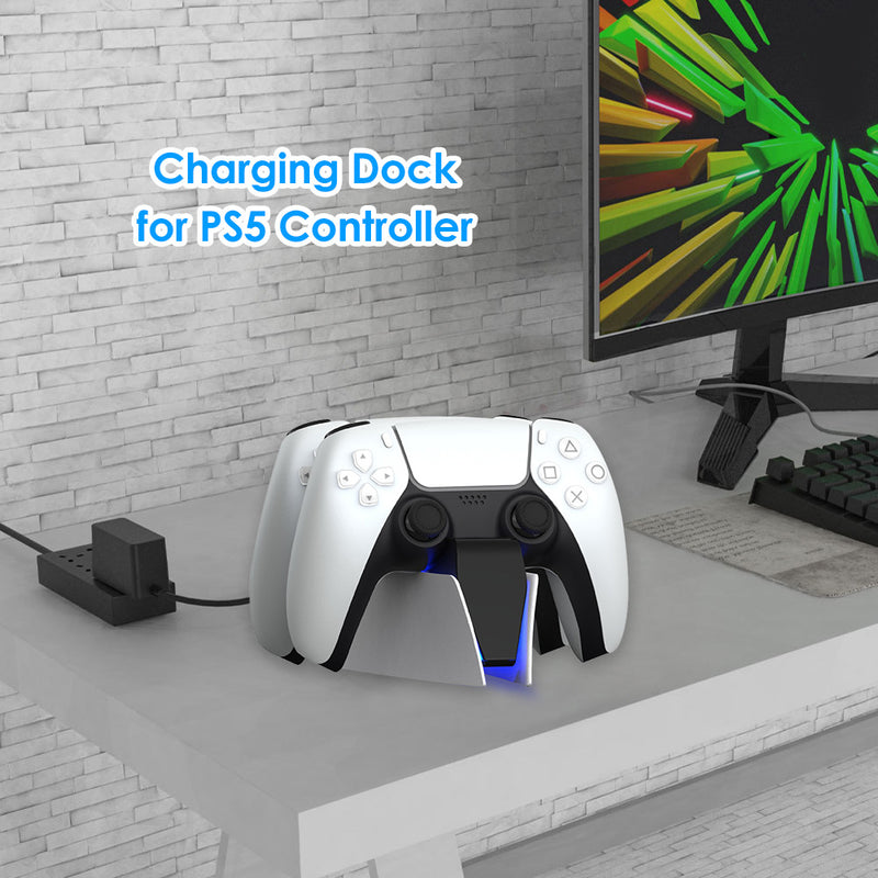 Load image into Gallery viewer, SONY PlayStation 5 / PS5 DualSense Wireless Controller Fast Charging Charger Stand Dock Station - Polar Tech Australia