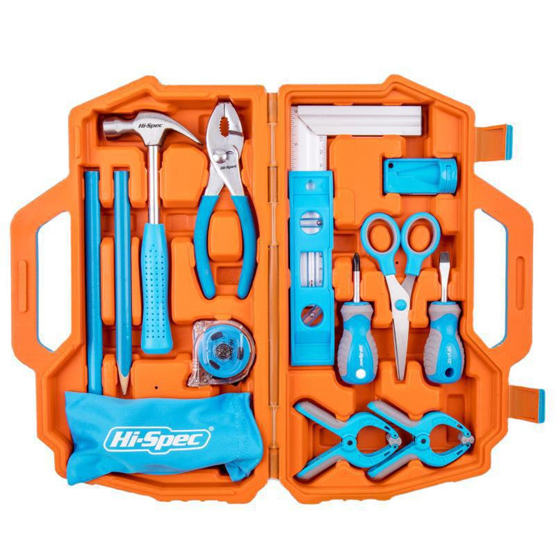 Cargue la imagen en el visor de la galería, 17 in 1 Hi-Spec Kid's Blue Tool Kit Set with DIY Hand Kid friendly Tool Set Kit Truck Case - Polar Tech Australia
