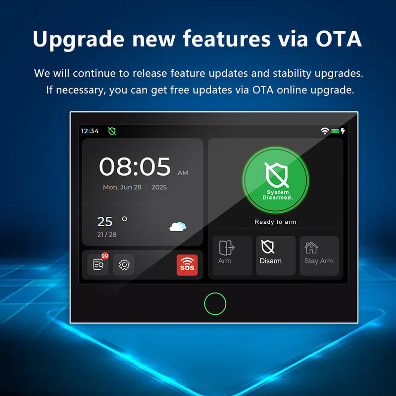 Cargue la imagen en el visor de la galería, Tuya WiFi+GSM 4G & WIFI Touch Screen Wireless Home Security PIR SOS Alarm System Set - Polar Tech Australia