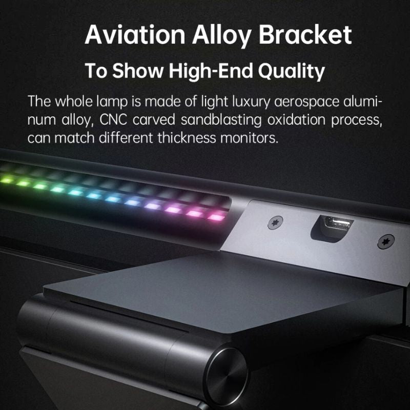 Load image into Gallery viewer, LYMAX RGB Computer Monitor Light Bar with Remote Control, Eye-Care for Desktop Space Saving and Gaming Home Office