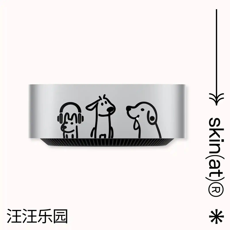 Chargez l'image dans la visionneuse de la galerie, 2024 Mac Mini M4 Desktop Protective Film, Cartoon Creative Cat and Dog Partial Stickers - Polar Tech Australia