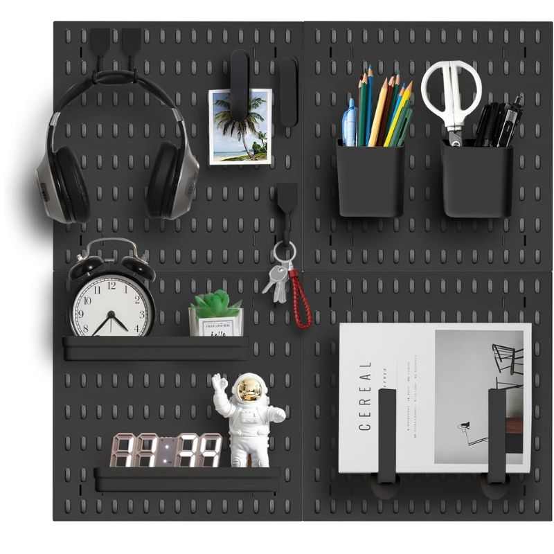 Chargez l'image dans la visionneuse de la galerie, Revamp Your Space With A Versatile Pegboard Kit - Effortlessly Organize Home, Office, And Gaming Setup With Customizable Hanging Solutions
