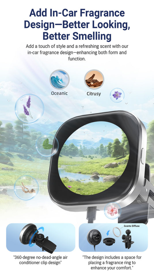 Plug and Play Wireless CarPlay Adapter With Built-in Screen for iPhone 11/12/13/14/15/16 - Polar Tech Australia