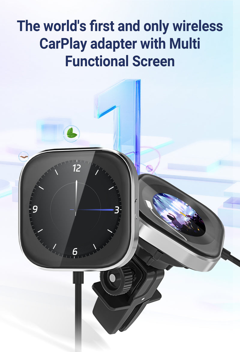 Chargez l'image dans la visionneuse de la galerie, Plug and Play Wireless CarPlay Adapter With Built-in Screen for iPhone 11/12/13/14/15/16 - Polar Tech Australia