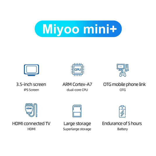 Miyoo Mini Plus 3.5 Inch IPS Screen Retro Handheld Game Console (64GB) - Polar Tech Australia