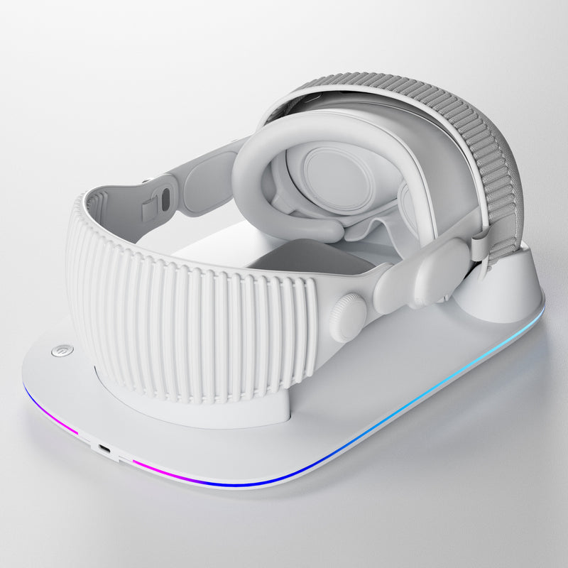 Chargez l'image dans la visionneuse de la galerie, Apple Vision Pro Wireless Charging Dock Stand Holder With RBG Light Effect - Polar Tech Australia
