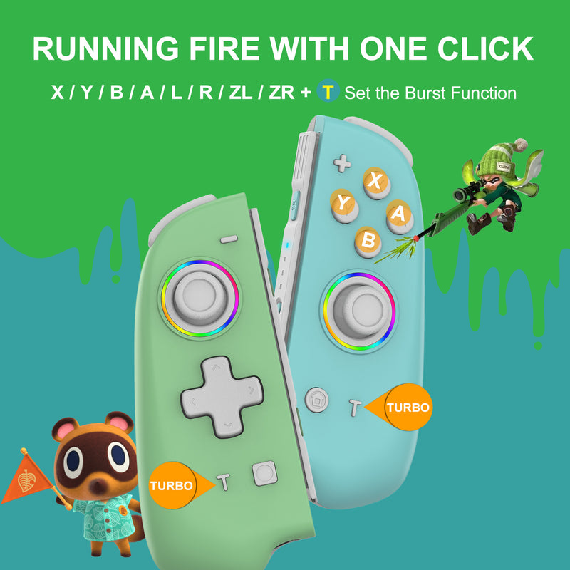 Cargue la imagen en el visor de la galería, Nintendo Switch Joy-Con Controllers Pair with RGB Lighting - Polar Tech Australia