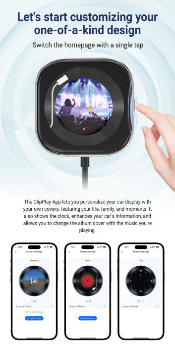 Chargez l'image dans la visionneuse de la galerie, Plug and Play Wireless CarPlay Adapter With Built-in Screen for iPhone 11/12/13/14/15/16 - Polar Tech Australia