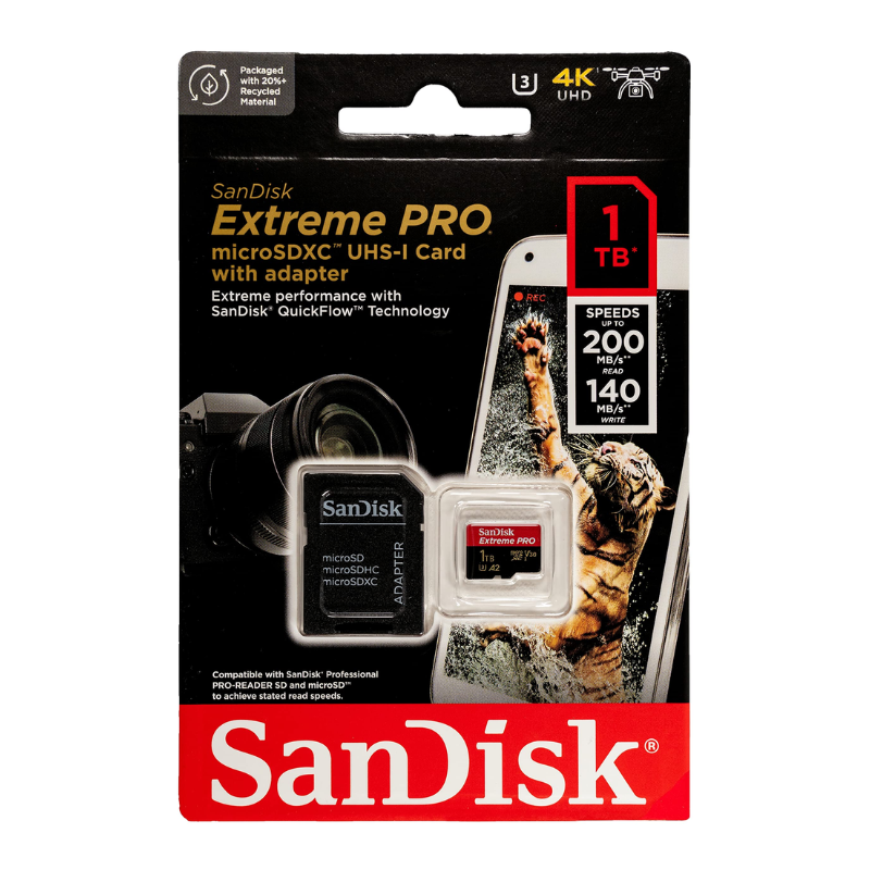 Load image into Gallery viewer, SanDisk Extreme Pro Micro Memory Card - 64GB 128GB 256GB 512GB 1TB A2 Class V30 170Mb/s - Polar Tech Australia