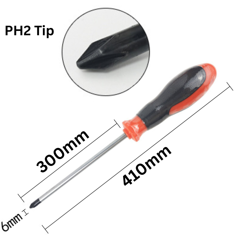 Load image into Gallery viewer, Standard PH2 Tip Phillips Screwdriver Extra Long - Polar Tech Australia