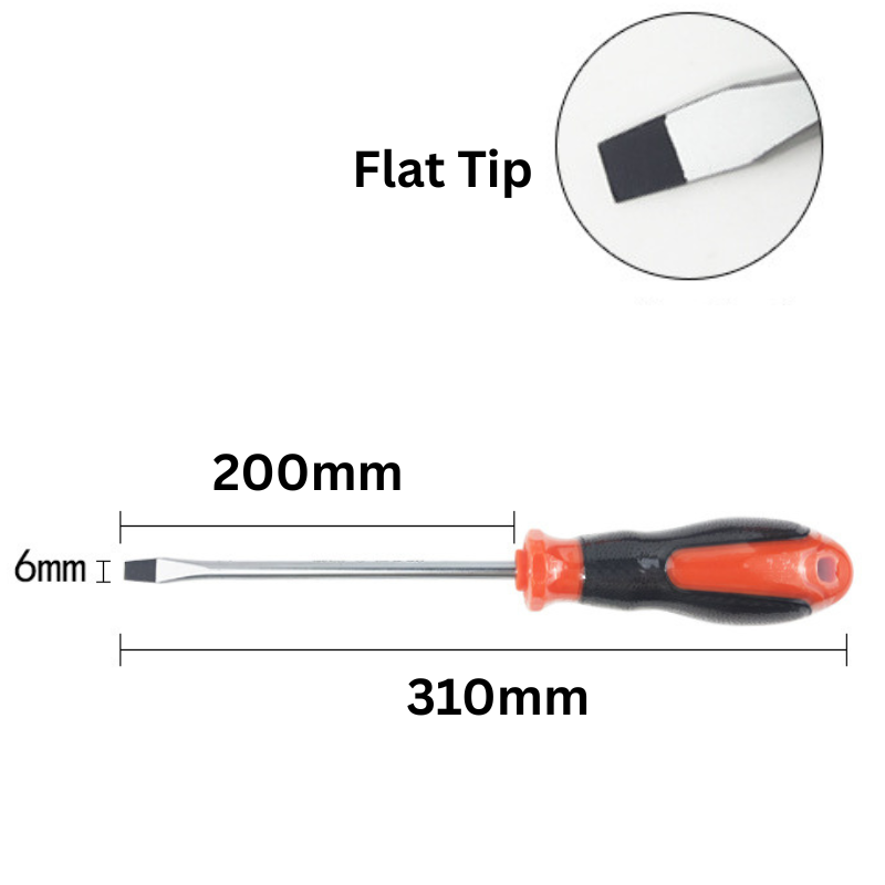Cargue la imagen en el visor de la galería, 6mm Wide Standard Flat Head Screwdriver Extra Long - Polar Tech Australia