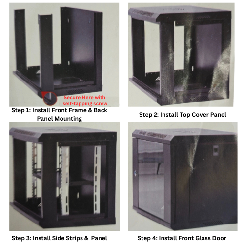 Cargue la imagen en el visor de la galería, 4U 6U 9U 12U Heavy Duty Network Server CCTV PoE Switch Wall Mount Cabinet Rack Lockable Enclosure - Polar Tech Australia