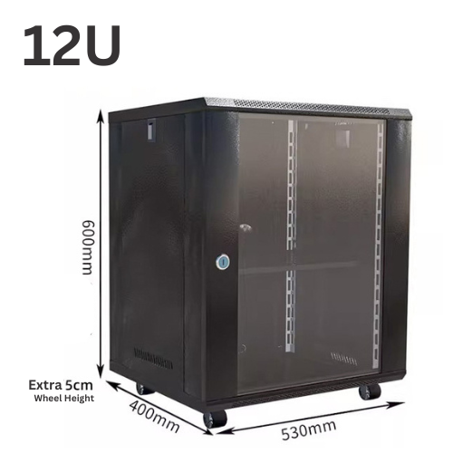 Cargue la imagen en el visor de la galería, 4U 6U 9U 12U Heavy Duty Network Server CCTV PoE Switch Wall Mount Cabinet Rack Lockable Enclosure - Polar Tech Australia