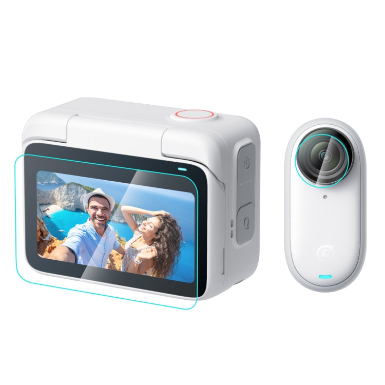 Load image into Gallery viewer, Insta360 GO 3 / GO 3S PULUZ 2 in 1 Screen and Lens Tempered Glass Film - Polar Tech Australia