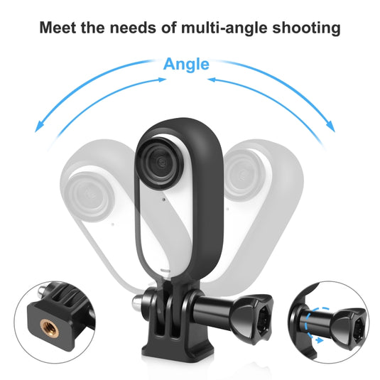 Insta360 GO 3 / GO 3S PULUZ Body Plastic Protective Frame Cage with Screw & Adapter (Black) - Polar Tech Australia