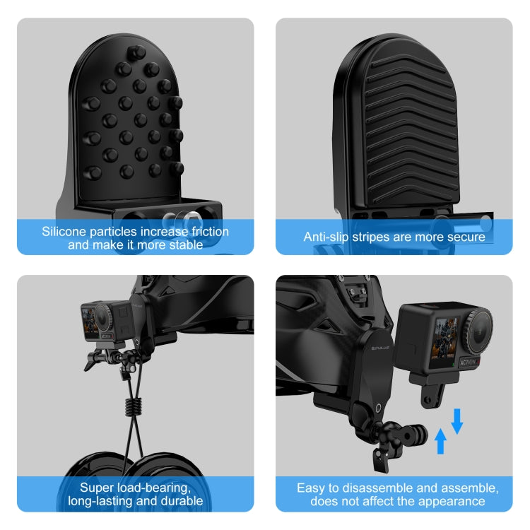 Cargue la imagen en el visor de la galería, Motorcycle Helmet Chin Clamp Mount for GoPro and Other Action Cameras (Black) - Polar Tech Australia