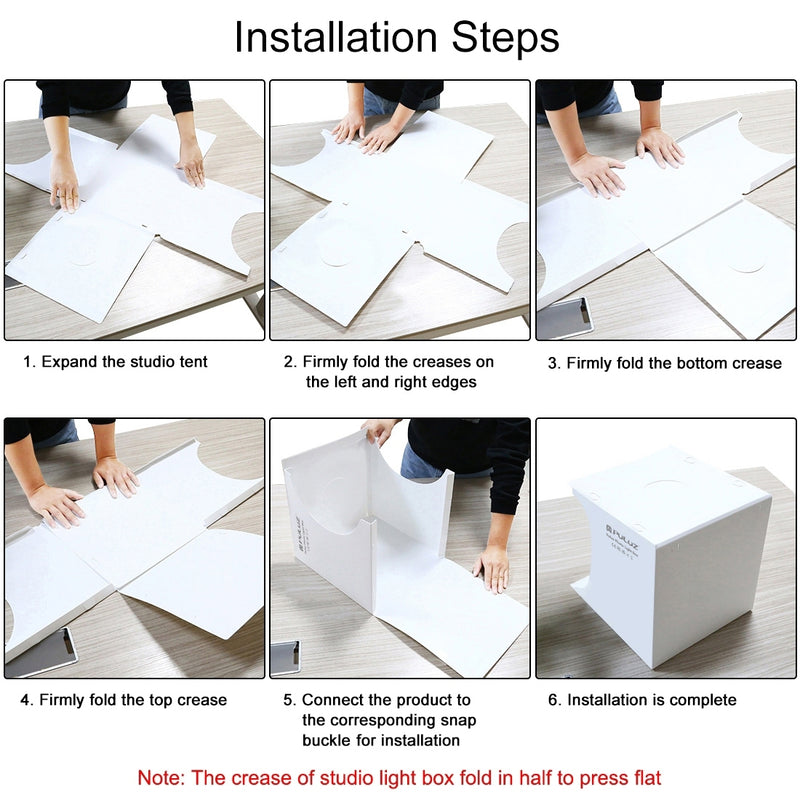 Chargez l'image dans la visionneuse de la galerie, PULUZ 20cm Portable LED Lightbox Studio Kit – Includes 2 LED Panels & 6 Colour Backdrops - Polar Tech Australia