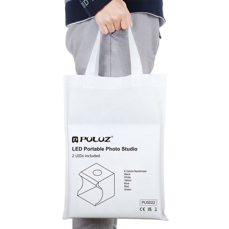 Chargez l'image dans la visionneuse de la galerie, PULUZ 20cm Portable LED Lightbox Studio Kit – Includes 2 LED Panels & 6 Colour Backdrops - Polar Tech Australia