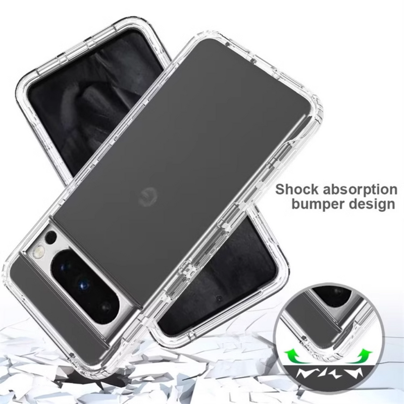 Load image into Gallery viewer, Google Pixel 9 Pro XL - 2 in 1 Full Covered Heavy Duty TPU Clear Transparent Protection Case - Polar Tech Australia