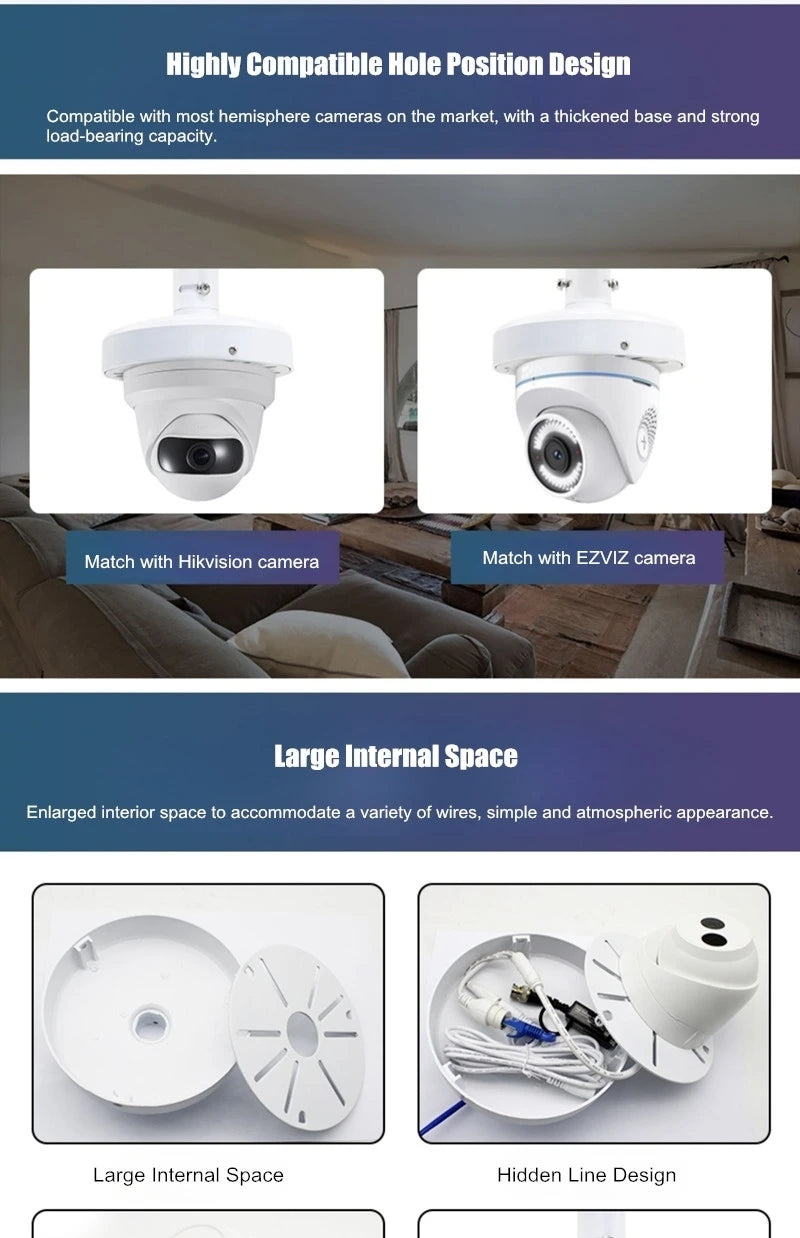 Cargue la imagen en el visor de la galería, Universal Retractable Extension Aluminium CCTV Dome Camera Wall or Ceiling Mount Bracket Holder - Polar Tech Australia
