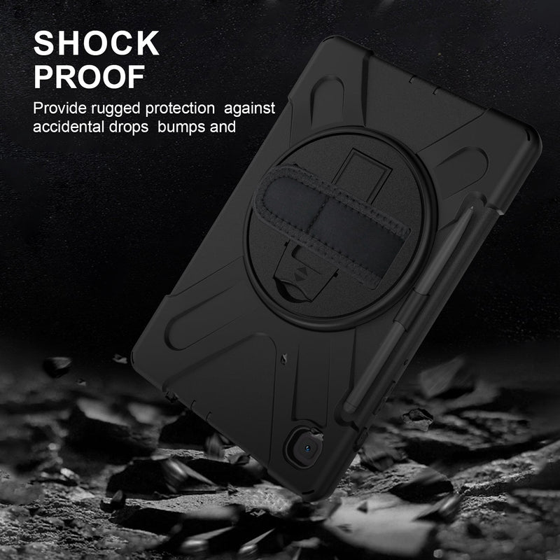 Cargue la imagen en el visor de la galería, Samsung Galaxy Tab S6 10.5" 2019 (T860/T865/T867) Heavy Duty 360 Degree Rotate Stand Hand Strap Case - Polar Tech Australia