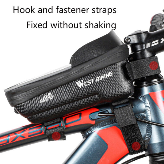 WEST BIKING YP0707235 Mountain Bike Front Beam Bag Waterproof Mobile Phone Bicycle Bag Hard Shell Reflective Bag Riding Equipment - Polar Tech Australia