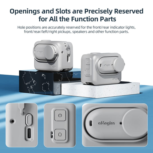 Insta360 GO 3 AMagisn Silicone Body Cover Protective Case With Lanyard - Polar Tech Australia