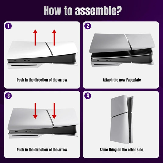 For PS5 Slim Replacement Faceplate Shell Detachable Protective Case - Polar Tech Australia