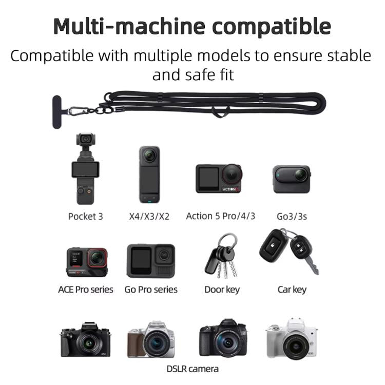 Load image into Gallery viewer, BRDRC Sport Camera Lanyard With 1/4 inch Screw Anti-Lost Crossbody Rope Accessory - Polar Tech Australia